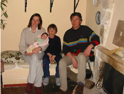 Paolo e Susanna Baldi con due figli