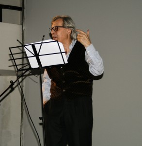 Vittorio Sgarbi alla presentazione del suo nuovo libro