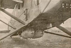 Bombe C-500-T all’iprite installate su un velivolo Ca 101. Guerra italo-etiopica. 1935-36. Credit Museo virtuale dell'intolleranza e degli stermini