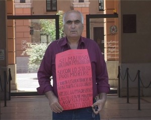 Martino Morsello, rappresentante nazionale Movimento dei Forconi.  Foto dal giornale on line L'indipendenza.com