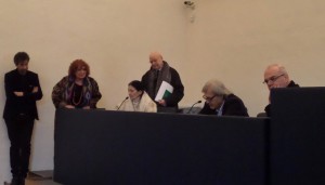 Vittorio Sgarbi alla presentazione della Casa della poesia