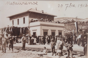 La stazione di Urbino in una foto d'epoca